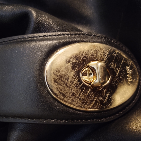 Sold!!COACH Edie 32221 Black Leather Satchel - Picture 2 of 10